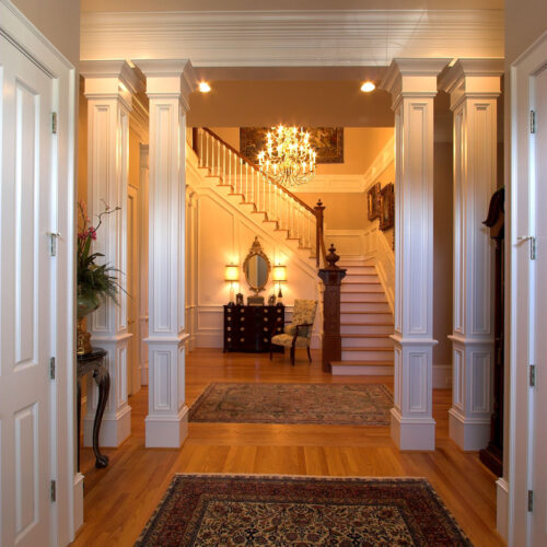 Grand entry way by Glenn Cope Custom Home Builders