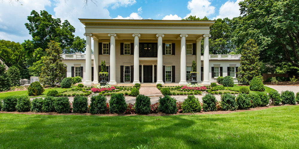 Greek Revival styled home by Glenn Cope Custom Home Builders