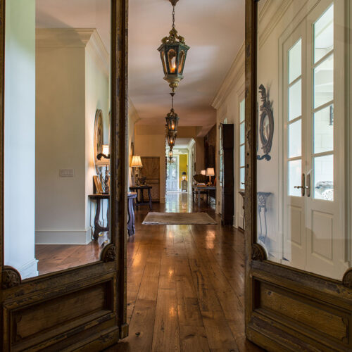 Antique hallway by Glenn Cope Custom Home Builders
