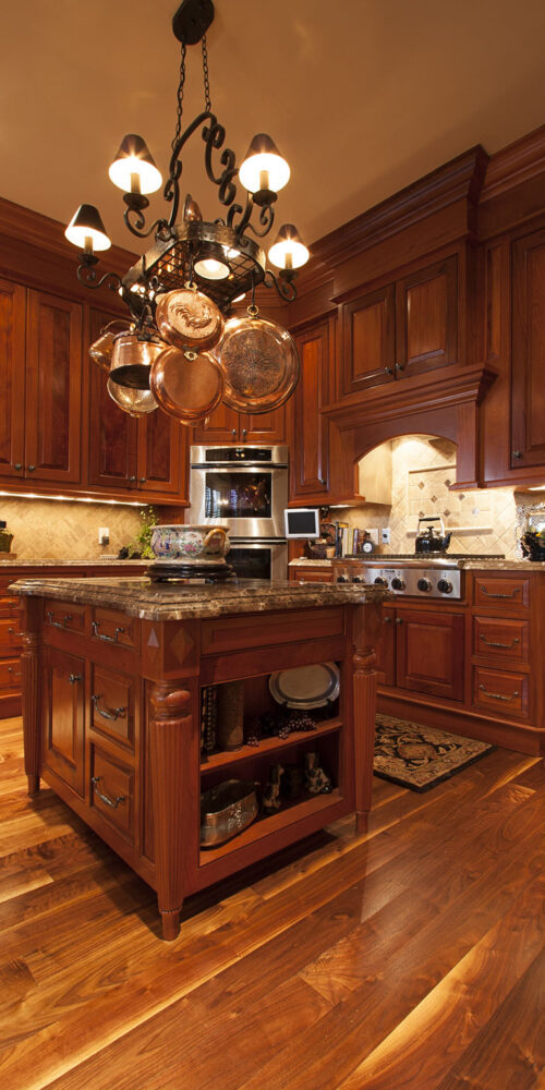 Kitchen island by Glenn Cope Custom Home Builders