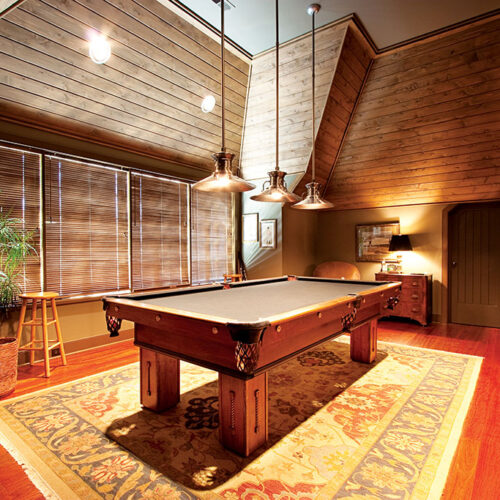 Billiards room by Glenn Cope Custom Home Builders