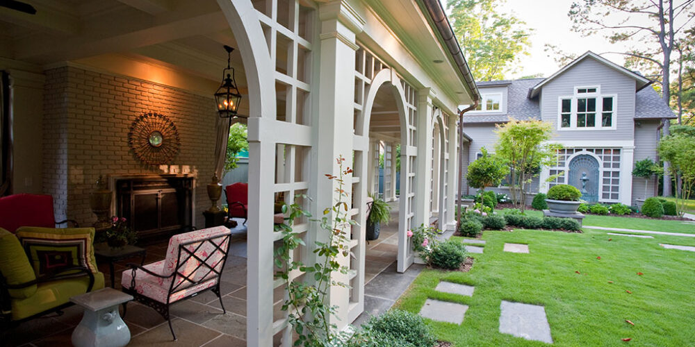 Historic garden and patio renovation by Glenn Cope Custom Home Builders