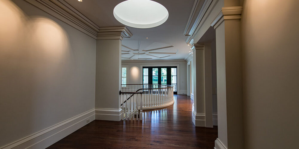 Hallway rotunda by Glenn Cope Custom Home Builders