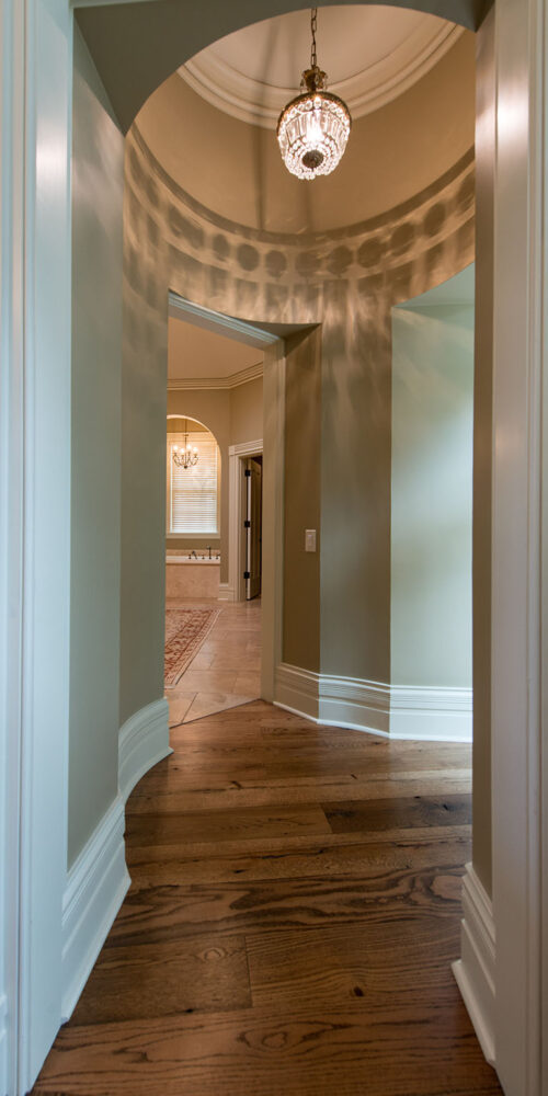 Hallway rotunda by Glenn Cope Custom Home Builders