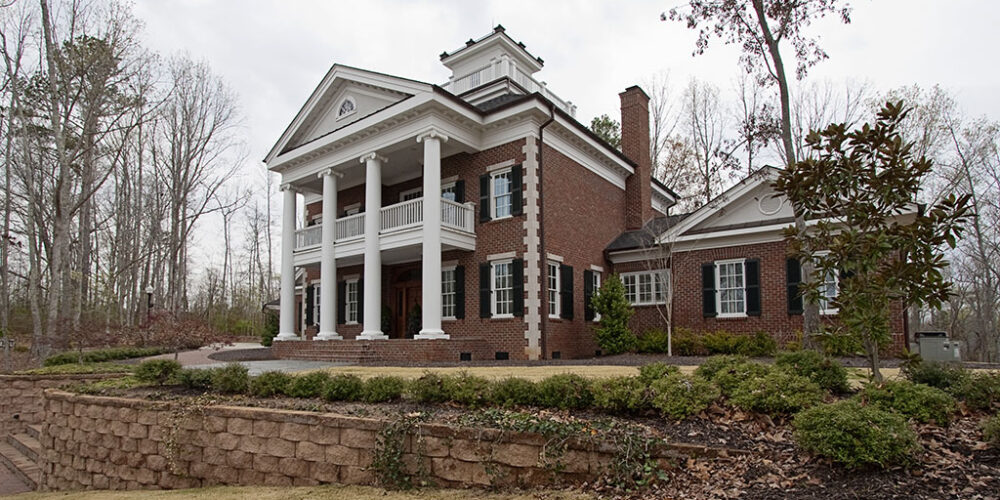 Greek Revival styled home by Glenn Cope Custom Home Builders