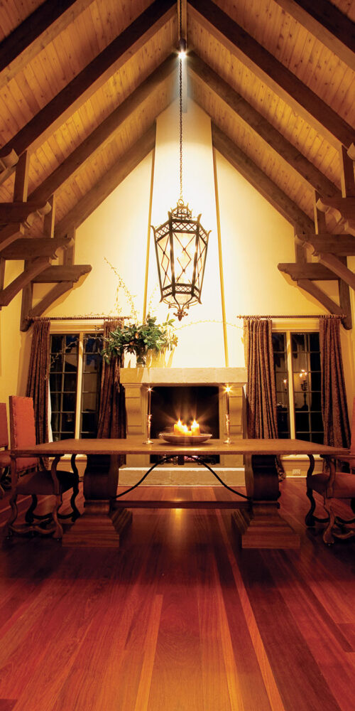 Dining room construction by Glenn Cope Custom Home Builders