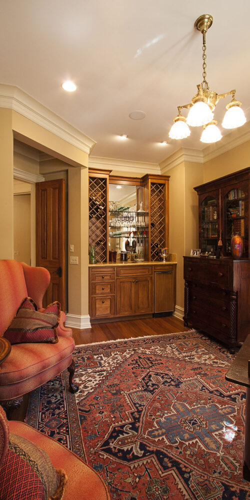 Sitting room parlor by Glenn Cope Custom Home Builders