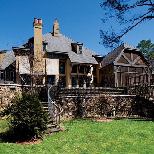 Custom home exterior by Glenn Cope Custom Home Builders