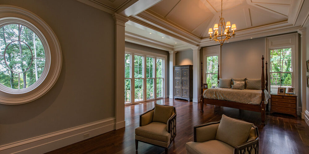 Master bedroom by Glenn Cope Custom Home Builders