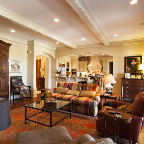 Family den by Glenn Cope Custom Home Builders