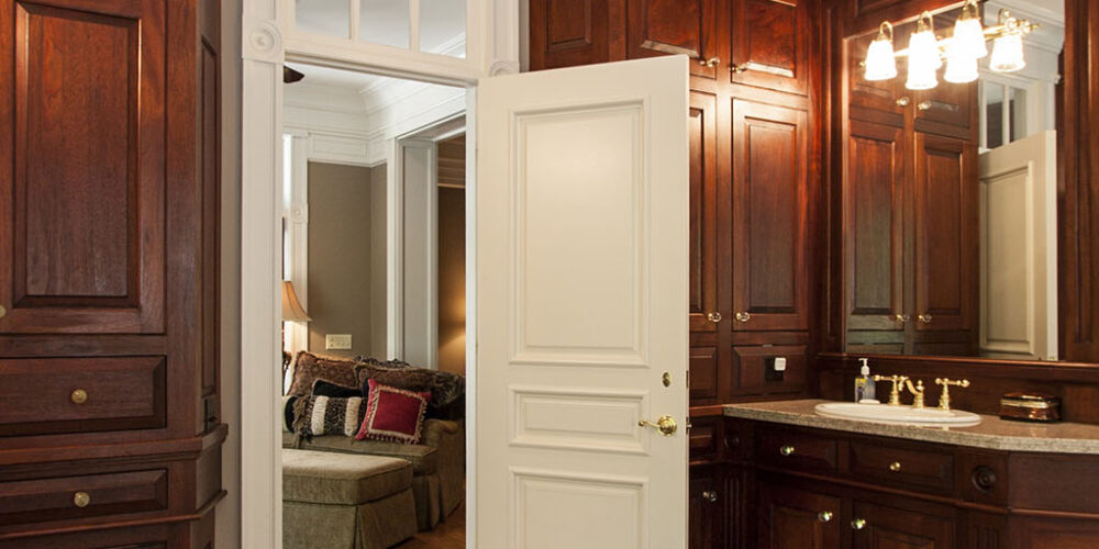 Custom built-ins Greek revival style custom home by Glenn Cope Custom Home Builders