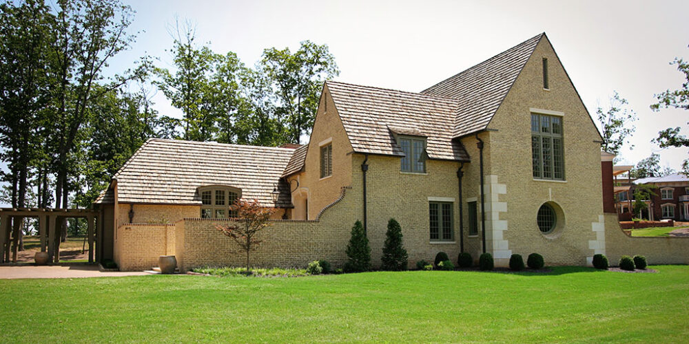Exterior of cottage-styled home by Glenn Cope Custom Home Builders