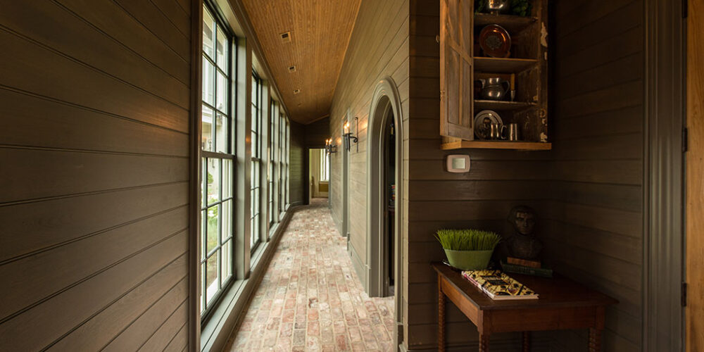 Antique hallway by Glenn Cope Custom Home Builders