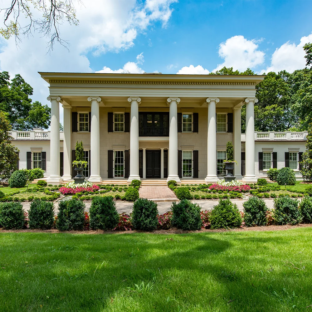 Greek Revival styled home by Glenn Cope Custom Home Builders