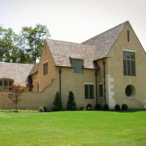 Exterior of cottage-styled home by Glenn Cope Custom Home Builders